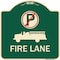 Signmission Fire Lane W/ No Parking& Graphic Heavy-Gauge Aluminum Architectural Sign, 18" x 18", G-1818-24017 A-DES-G-1818-24017 - alternate 1